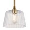 Westinghouse Pendant 60W Aggie, Brushed Brass Clear Ribbed Glass 6130200 - alternate 5